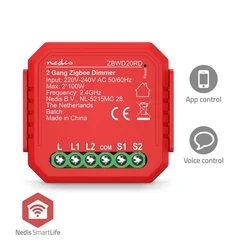 Nedis ZBWD20RD - Pametni dvokanalni prigušiva SmartLife 230V