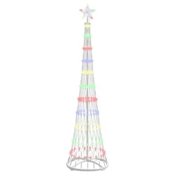 LED božićno drvce s stalakom Šareni 51 x 51 x 190 cm Metal