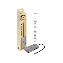 Club3D priključna stanica 8u1 USB 3.2 tip C (2xHDMI, 2xUSB-A, RJ45, SD / Micro SD USB Type-C ženski priključak), Triple Dynamic