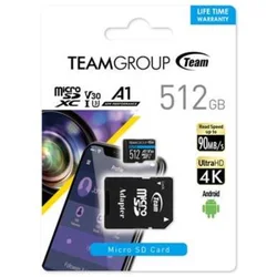 TeamGroup MICRO SDXC 512GB * UHS-I ELITE +SD Adapter TEAUSDX512GIV30A103 (5399)