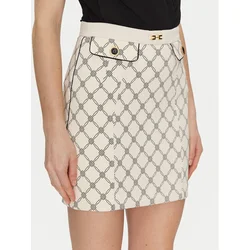 Elisabetta Franchi Mini krilo GO-S03-51E2-V320 Écru Regular Fit