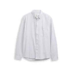 TOM TAILOR DENIM Srajca svetlo siva/črna