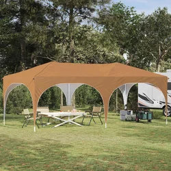 Rastezljivi šator za zabave Bež 575 x 288 x 245 cm