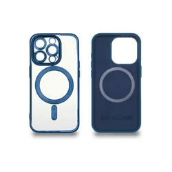 Just in CASE Mag Mix Plus Set maski za telefon iPhone 15 Pro, Dve maske, Plava i providna