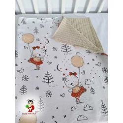 Bubamara 037 Pokrivač za bebe Medvedići, 95cm x 75cm