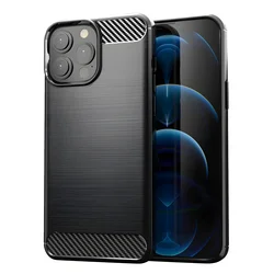 Futrola Carbon Shield TPU za Apple iPhone 13 Pro - Crna KP9987