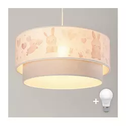 Brilagi- LED Dečiji luster na sajli BOBO 1xE27/10W/230V pr.40 cm krem./siva/král.