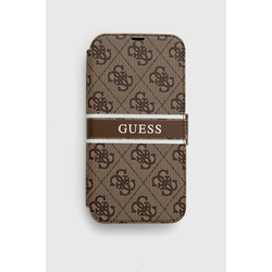 GUESS Torbica na preklop Guess Bk Pu 4G Stripe za iPhone 13 6.1 braon (GUBKP13M4GDBR)
