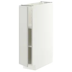 METOD Podni element s policama, bela/Aspudden svetlosiva, 20x60 cm