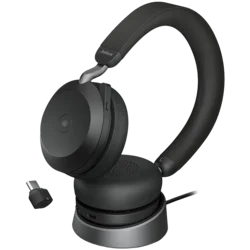 JABRA EVOLVE2 75, Link380c MS Stereo Stand Black, EVOLVE2 75 headset Black MS, Link 380 BT adapter USB-C MS, EVOLVE2 75 Deskstand USB-A,1.2m USB-C to
