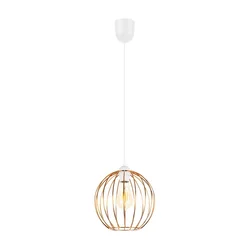 Luster na sajli MATT 1xE27/60W/230V bela/bakarna