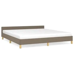 Vidaxl Posteljni okvir brez vzmetnice taupe 160x200 cm blago