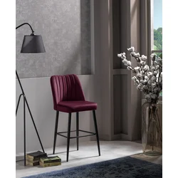 Hanah Home Set 2 barske stolice Bordo-Crni