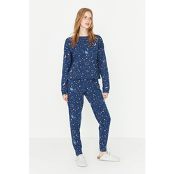 Ženska pidžama - komplet Trendyol Space Print