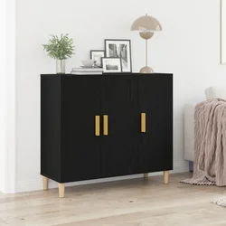 Kreveta Crni hrast 90 x 34 x 80 cm Konstruirano drvo