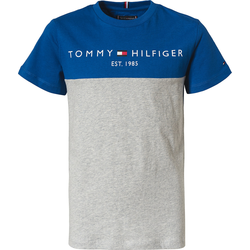 TOMMY HILFIGER Majica, plava / siva melange / bijela