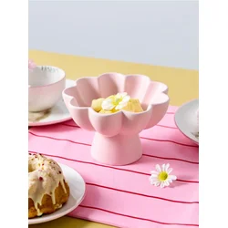 Sinsay - Keramička dekorativna činija na nožici - pastelno roze