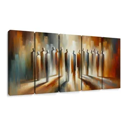 5-delna slika figure v sijaju - 200x100