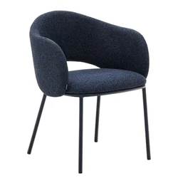 Temno moder oblazinjen jedilni stol Maina – Kave Home