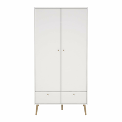 Bela garderobna omara 99x200 cm Bodo – Tvilum