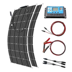 ASUNERGE Sončna celica, upogljiva, vodoodporna, 200w Solar Kit, (5000156992)