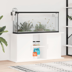 Stalak za akvarij bijeli 121 x 41 x 58 cm od konstruiranog drva
