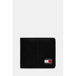 Denarnica Tommy Jeans moška, črna barva, AM0AM13699