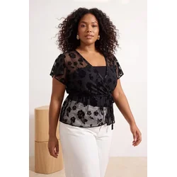 Trendyol Curve Ženska bluza Tbbss26Af00192, Crna
