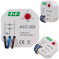shumee Stopniščno stikalo za omarico fi60 8A 0,5-10 min 230V AC ASO-205 F&F