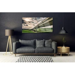 tulup.si Slika na akrilnem steklu Dolina avtoceste most 140x70 cm 2 obešalnika