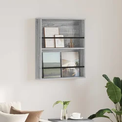 Polica za časopise s policom Zidne Siva Sonoma 60 x 12 x 70 cm