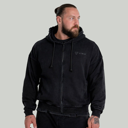STRIX Zip Hoodie Washed Black