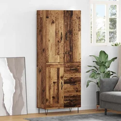 Highboard s ladicama 2 pcs Staro drvo Konstruirano drvo