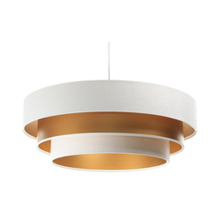 Luster na sajli TRINITI 1xE27/60W/230V bela/zlatna