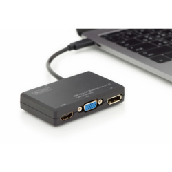 Digitus DA-70848 notebook dock/port replicator Wired USB 3.0 (3.1 Gen 1) Type-C Black
