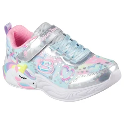 Skechers Patike za devojčice S Lights-Unicorn Dreams-Hear, 303063L-SMLT, Srebrne