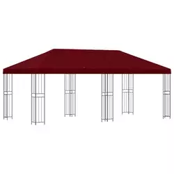 Paviljon s bočnim stranama 6 x 3 m Tamno crvena