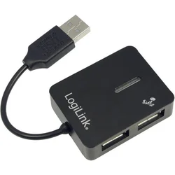 LogiLink Razdelilnik s 4 vrati USB 2.0LogiLink, črne barve