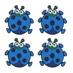 Set podstavkov 4 kosi - 10x10 cm - 4 kosi - Ladybug blue