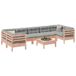 8-dijelni set vrtnih sofa s jastucima masivno drvo duglazije