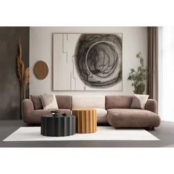 Atelier del Sofa Ugaona garnitura Pavia, 345x170x90 cm, Krem-braon