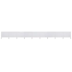 Vjetrobran s 9 panela od tkanine 1200 x 120 cm pješčano bijeli