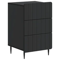 Noćni ormar s ladicama Crna 43x 41 x 68 cm Konstruirano drvo