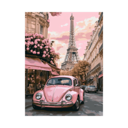 Canvas Slika na platnu Pink Paris, 75x100cm