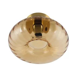 Osram - Plafonska svetiljka GOLD GLASS 1xE27/12W/230V, prečnik 28 cm, zlatna/zadimljena