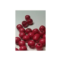 Drvena perla lopta12 mm crvena