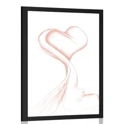 Plakat junaško srce - 20x30 black