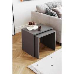 Hanah Home set umetnutih stočića Arya, 48 cm, antracit