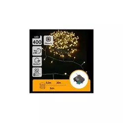 Aigostar - LED spoljni novogodišnji niz lampica 400xLED/8 funkcija 4xAA 20,3 m topla bela