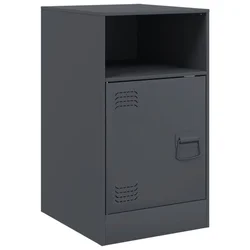 Vidaxl Nočna omarica antracit 34,5x39x62 cm jeklo